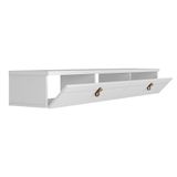 Rack Suspenso Para Tv Até 55 Polegadas Line 2 Portas Branco 160 Cm