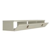 Rack Suspenso Para Tv Até 55 Polegadas Line 2 Portas Off White 160 Cm