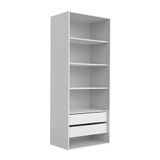 Guarda-roupa Modulado New Tuyo 2 Gavetas E 4 Prateleiras Branco 90 Cm