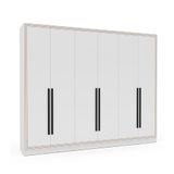 Guarda-roupa Casal Valência 6 Portas 4 Gavetas Branco