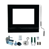 Toldo Cortina Preto C/ Visor - 2,40m X 2,40m - Kit Completo