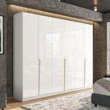 Guarda-roupa Casal Porto 6 Portas 4 Gavetas Branco