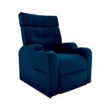 Poltrona Reclinável Toro Veludo Azul