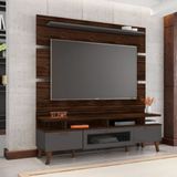 Rack Com Painel Para Tv 65 Polegadas Mdf Dallas Sala De Estar