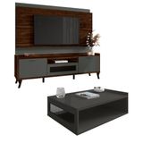 Rack Bancada 180 Cm Painel Para Tv Até 75” E Mesa De Centro Dunamis