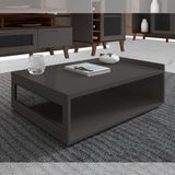 Mesa De Centro Decorativa Em Mdf Com Tela Para Sala De Estar