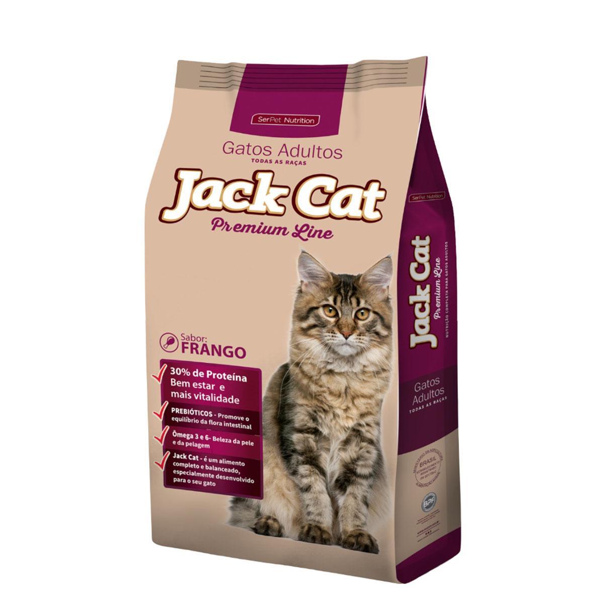 Ração Gatos Adultos Jack Cat Sabor Frango 1kg Serpet - Carrefour