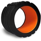 Mini Rolo De Liberação Miofascial Ranhuras - Preto E Laranja