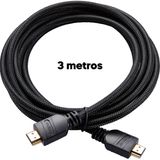 Cabo Hdmi 3 Metros 4k Hd Full Hd Para Escritório E Projetor