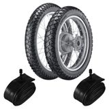 Pneu 110/90-17 + 90/90-19 Tr300 Vipal + Câmara