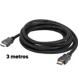 Cabo Hdmi 3 Metros 4k Hd Full Hd Preto Gamer Para Tv