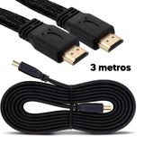 Cabo Hdmi 3 Metros 4k Hd 3d Para Tv Pc Monitor Gamer
