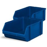 Caixa Gaveta Plástica Bin N 9, 57x38x23cm, Com 02 Unidades, Azul, Usada