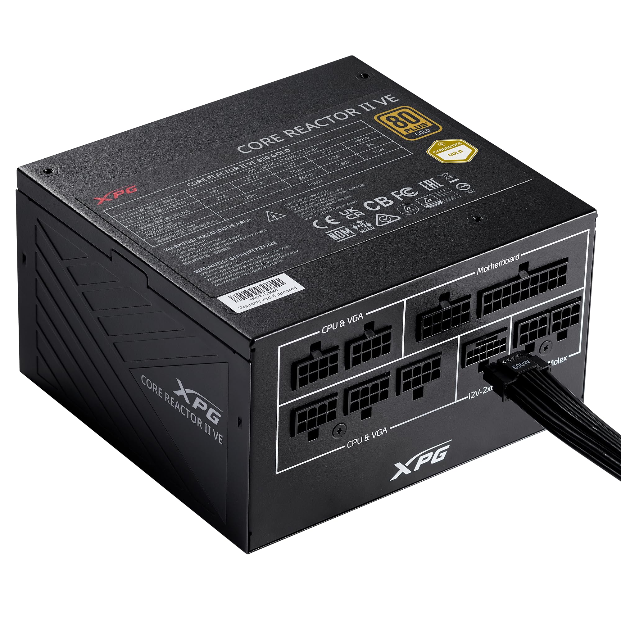 Fonte De Alimentação Xpg Core Reactor Ii Ve 750w 80 Plus Gold