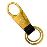 Chaveiro Para Peugeot Aço Inox B Dourado
