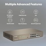 Comutador Poe Tenda Teg5310p Gigabit Managed 10 Portas 8 X Poe+