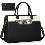 Bolsa Para Laptop Rainsmore Para Mulheres De Couro Impermeável De 15,6" Bla