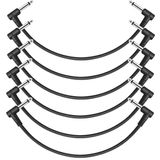 Guitar Patch Cable Donner, Pacote Com 6 Cm, Para Pedal De Efeito Preto
