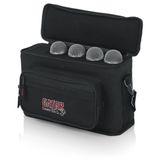 Bolsa De Transporte De Microfone Gator Cases Acolchoadas Gm-4 Para 4 Microfones Com Fio