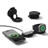 Carregador Sem Fio Satechi Onthego™ 3 Em 1 15w Para Iphone