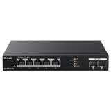 Comutador Ethernet Tenda Tem2007x De 5 Portas 2,5 G Com 2 X 10 Gb Sfp+