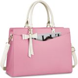 Bolsa Para Laptop Rainsmore Pu De Couro De 15,6 Polegadas Impermeável Para Mulheres