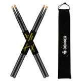 Drum Sticks Donner 5a Classic Maple Wood Com Bolsa De Armazenamento, 2 Pares