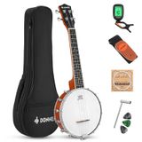 Ukulele Banjolele Donner Banjo De 4 Cordas Com Acessórios Para Adultos