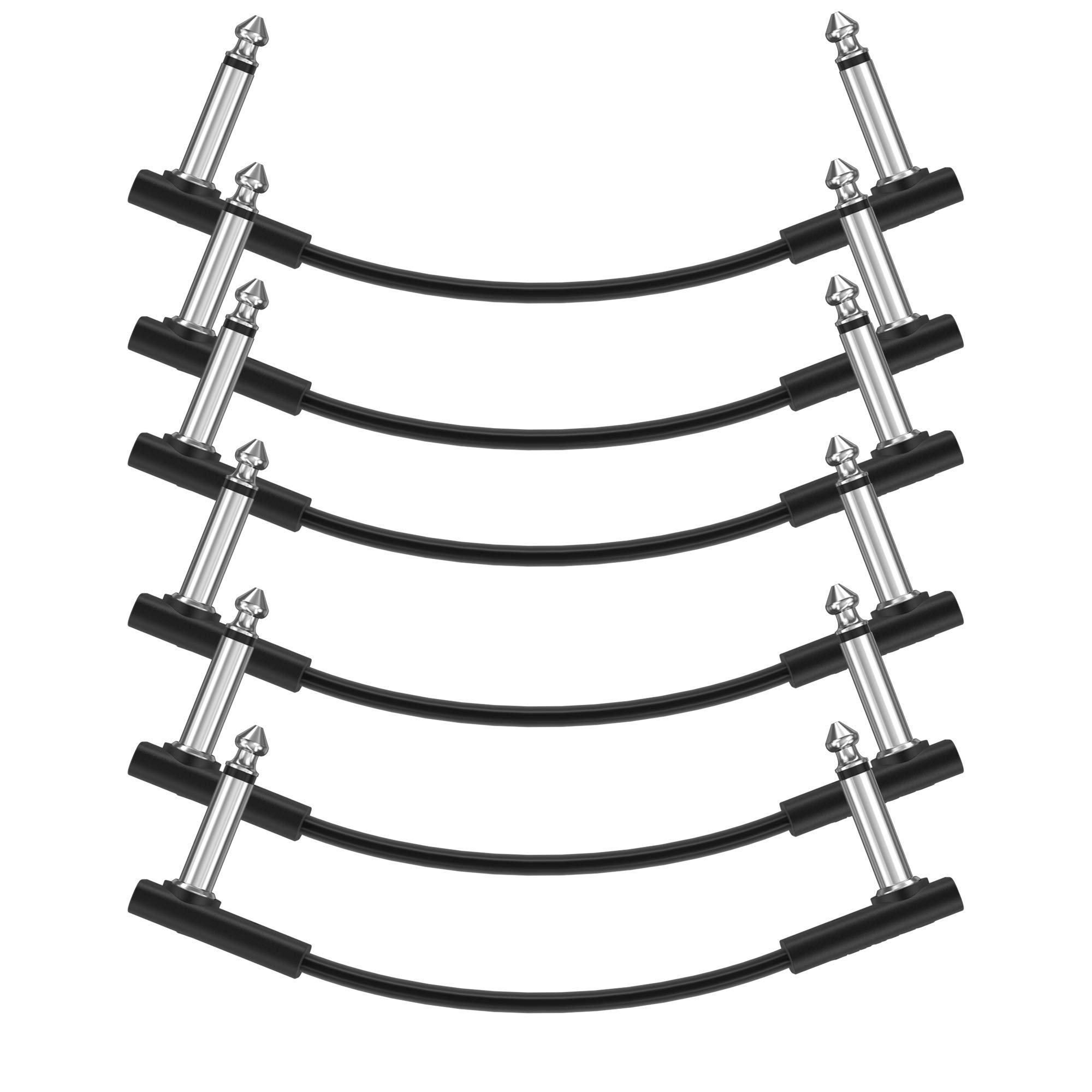 Patch Cables Donner Flat Para Pedal De Efeito De Guitarra, 15 Cm, Pacote Com 6