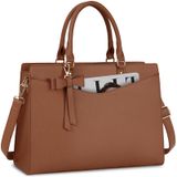 Bolsa Para Laptop Rainsmore Pu De Couro De 15,6 Polegadas Impermeável Para Mulheres