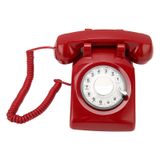 Telefone Fixo Vintage Retrô Pomya Rotary Dia Red