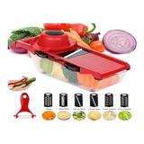 Fatiador De Legumes Mandoline Com 6 Lâminas Intercambiáveis