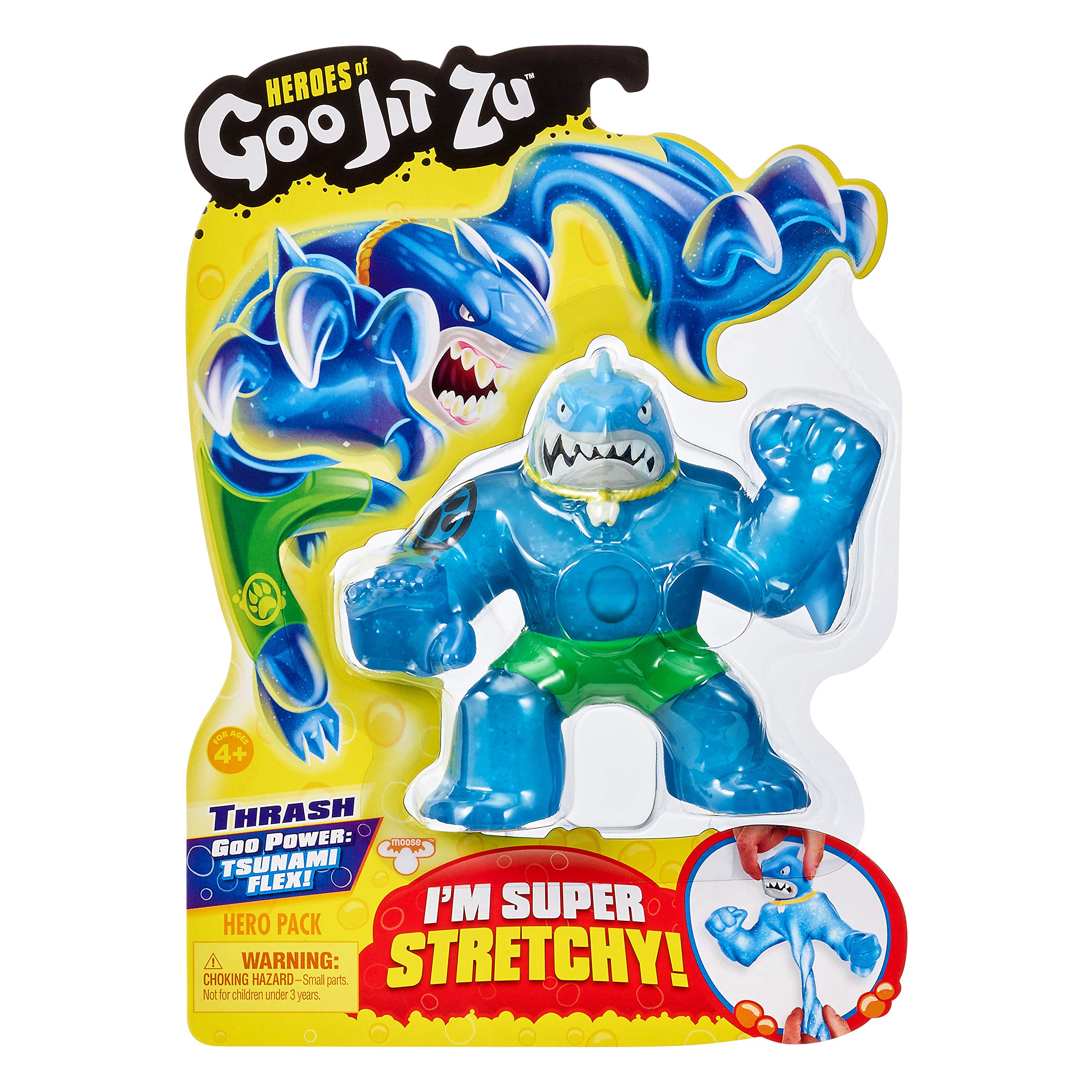 Boneco De Ação Heroes Of Goo Jit Zu Stretchy Shark Thrash - Carrefour