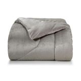 Edredom Dupla Face De Plush Lugano Casal 220x235cm Taupe