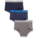 Cuecas De Algodão Modernas Calvin Klein Para Meninos, Pacote Com 3