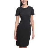 Vestido Feminino Calvin Klein De Manga Curta Com Bainha Preta Tamanho 12