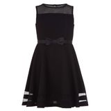 Vestido Feminino Calvin Klein Sem Mangas, Fit Flare, Preto, Tamanho 6