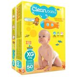 Fralda Descartavel Xg Com 50un Clean Baby