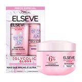Kit Elseve Kit Shampoo 375ml + Condicionador 170ml E Creme De Tratamento Glycolic Gloss 300g