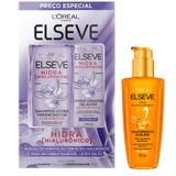 Kit Elseve Kit Shampoo 375ml + Condicionador Hidra Hialurônico 170ml + Óleo Extraordinário 100ml