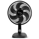 Ventilador De Mesa 30cm Turbo Compact Mallory Preto 110v