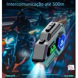 Fone De Ouvido Bluetooth P/capacete Intercomunicador Mt-c001