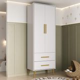 Guarda-roupa Infantil Encanto Espresso Móveis Branco