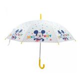 Guarda Chuva Infantil Branco Estrelinhas Mickey Disney