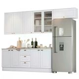 Cozinha Completa Americana 7 Peças Branco - Móveis Henn Branco Hp