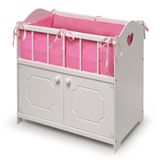 Cesta De Texugo Toy Doll Bed Com Armazenamento Para Bonecas De 22 Polegadas