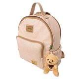 Mochila Maternidade Bebe Enxoval Miellu Jeans + Ursinho