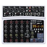 Misturador De Som De Áudio Bomge Console De Mixagem De Dj Digital De 6 Canais
