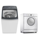 Máquina De Lavar Roupas Bwf18ab 18 Kg Brastemp E Secadora Bsr10bb 10kg, Branca - 220 Volts