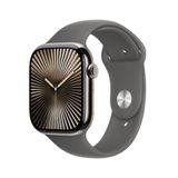 Apple Watch Series 10 Gps + Cellular Caixa Natural De Titânio 46 Mm Pulseira Esportiva Cinza-pedra M/g